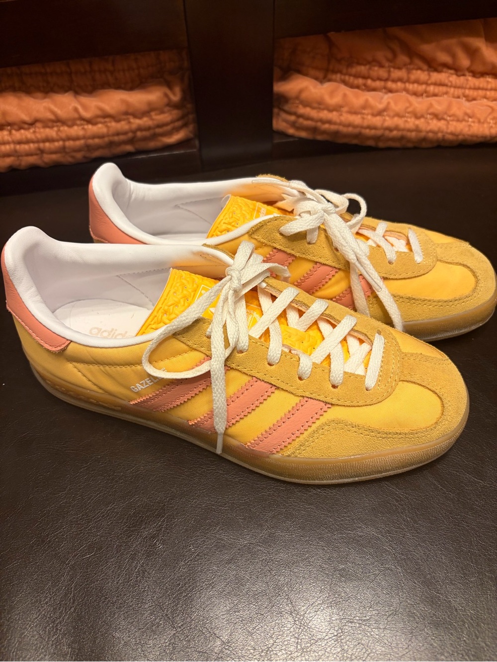 adidas Gazelle Yellow & Pink Low-Top Sneakers